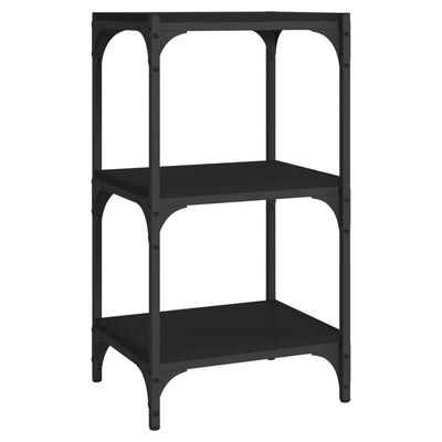 vidaXL Book Cabinet Black 40x33x70.5 cm Engineered Wood and Steel