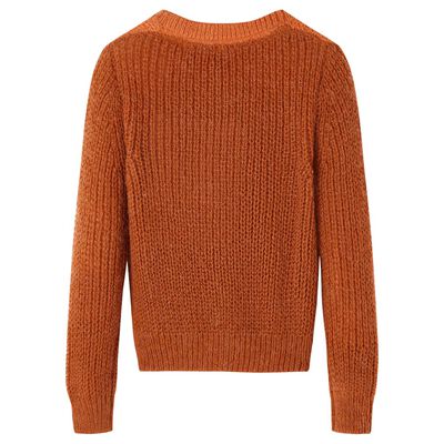 Kids' Sweater Knitted Cognac 140