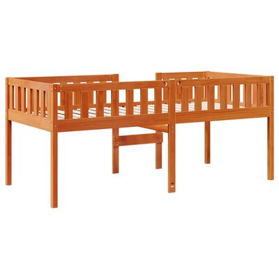 vidaXL Children's Bed without Mattress Wax Brown 75x190 cm Solid Wood Pine