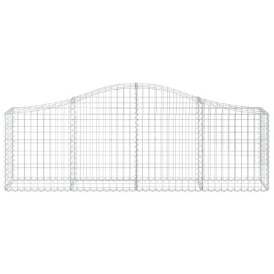 vidaXL Arched Gabion Baskets 4 pcs 200x30x60/80 cm Galvanised Iron