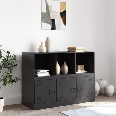 vidaXL Sideboard Black 99x39x73 cm Steel