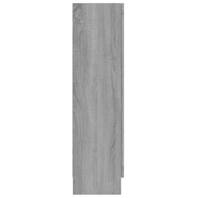 vidaXL Vitrine Cabinet Grey Sonoma 82.5x30.5x115 cm Engineered Wood