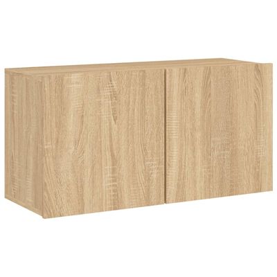 vidaXL TV Cabinet Wall-mounted Sonoma Oak 80x30x41 cm