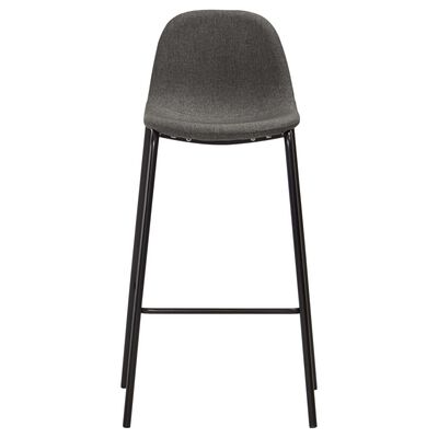 vidaXL Bar Stools 2 pcs Dark Grey Fabric