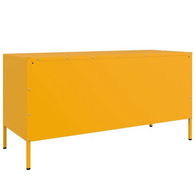 vidaXL TV Cabinet Mustard Yellow 100.5x39x50.5 cm Steel