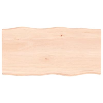 vidaXL Table Top 100x50x(2-4) cm Untreated Solid Wood Live Edge