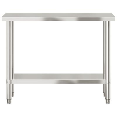 vidaXL Kitchen Work Table 110x55x85 cm Stainless Steel