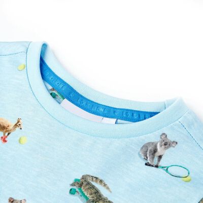 Kids' T-shirt Light Blue Melange 128