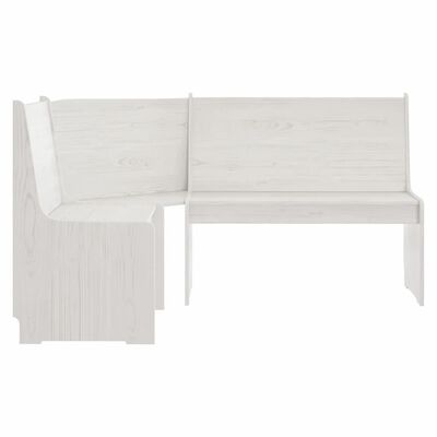 vidaXL Corner Bench REINE 151 cm White Solid Wood Pine