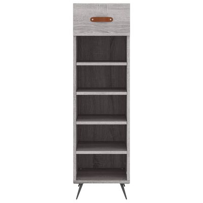 vidaXL Shoe Cabinet Grey Sonoma 30x35x105 cm Engineered Wood