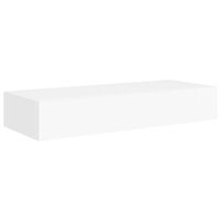 vidaXL Wall-mounted Drawer Shelf White 60x23.5x10 cm MDF