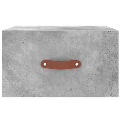 vidaXL Wall-mounted Bedside Cabinets 2 pcs Concrete Grey 35x35x20 cm