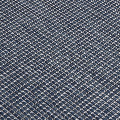 vidaXL Outdoor Flatweave Rug 100x200 cm Blue