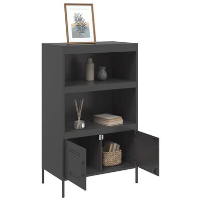 vidaXL Highboard Black 68x39x113 cm Steel