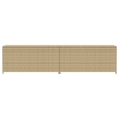 vidaXL Garden Storage Box Mix Beige 469L Poly Rattan