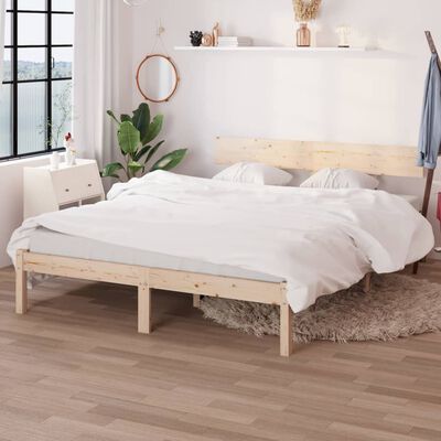 vidaXL Bed Frame without Mattress Solid Wood 140x200 cm