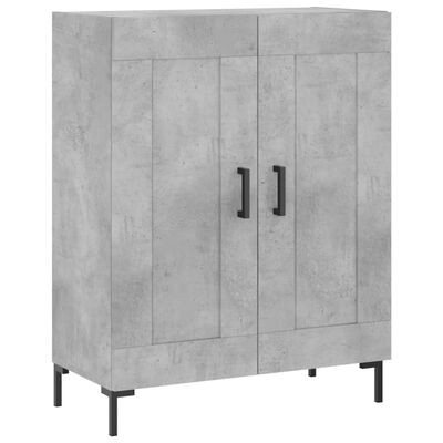 vidaXL Highboard Concrete Grey 69.5x34x180 cm Engineered Wood