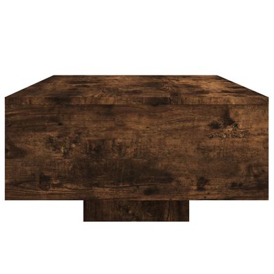 vidaXL Coffee Table with LED Lights Smoked Oak 85x55x31 cm