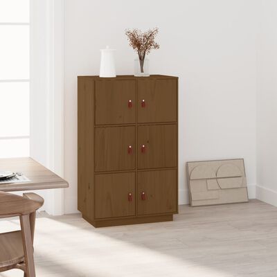 vidaXL Highboard Honey Brown 67x40x108.5 cm Solid Wood Pine