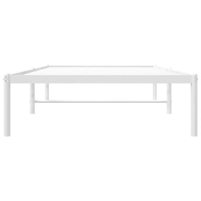 vidaXL Metal Bed Frame without Mattress White 90x200 cm