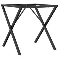 vidaXL Dining Table Legs X-Frame 70x70x73 cm Cast Iron