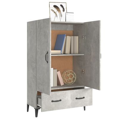 vidaXL Highboard Concrete Grey 70x31x115 cm Engineered Wood