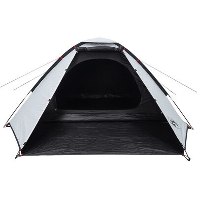 vidaXL Camping Tent Dome 4-Person White Blackout Fabric Waterproof