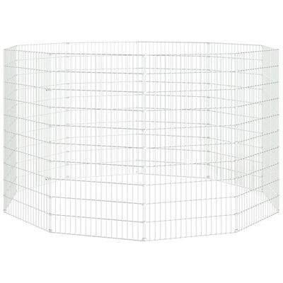 vidaXL Free Range Animal Enclosure 10-Panel 54x100 cm Galvanised Iron