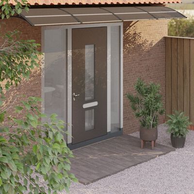 vidaXL Door Canopy Black 400x75 cm Polycarbonate