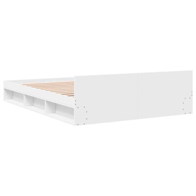 vidaXL Bed Frame with Drawers without Mattress White 160x200 cm