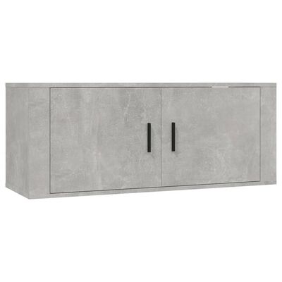 vidaXL 2 Piece TV Cabinet Set Concrete Grey Engineered Wood