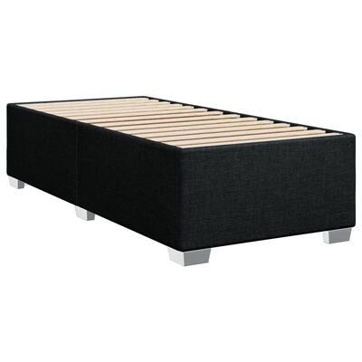 vidaXL Bed Frame without Mattress Black 90x190 cm Single Fabric