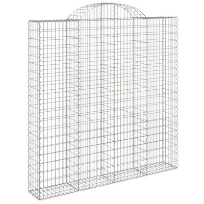 vidaXL Arched Gabion Baskets 3 pcs 200x30x200/220 cm Galvanised Iron