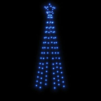 vidaXL Christmas Cone Tree Blue 108 LEDs 70x180 cm