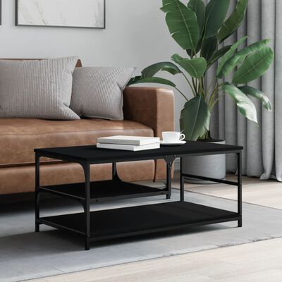 vidaXL Coffee Table Black 90x49x40 cm Engineered Wood