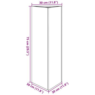 vidaXL Garden Planter Triangular 30x26x75 cm Galvanized Steel