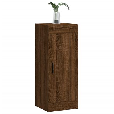 vidaXL Wall Mounted Cabinet Brown Oak 34.5x34x90 cm Engineered Wood