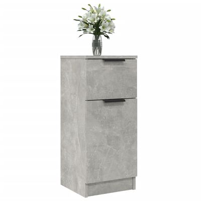 vidaXL Sideboards 2 pcs Concrete Grey 30x30x70 cm Engineered Wood