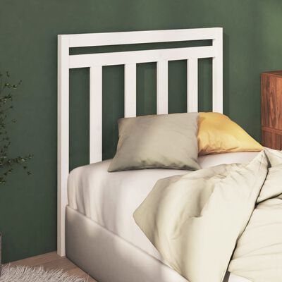 vidaXL Bed Headboard White 95x4x100 cm Solid Wood Pine