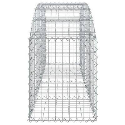 vidaXL Arched Gabion Basket 200x50x60/80 cm Galvanised Iron