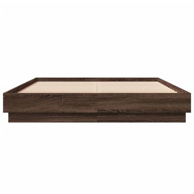 vidaXL Bed Frame without Mattress Brown Oak 160x200 cm