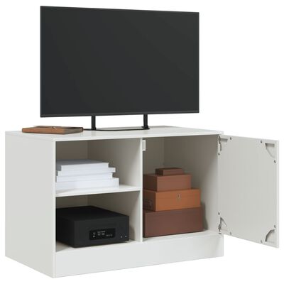 vidaXL TV Cabinet White 67x39x44 cm Steel