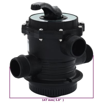 vidaXL Multiport Valve for Sand Filter ABS 1.5" 6-way