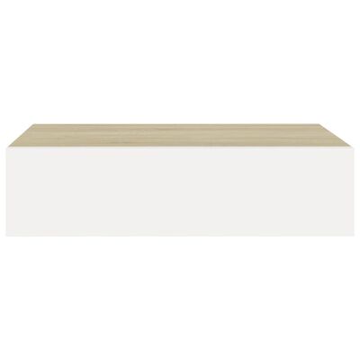 vidaXL Wall Drawer Shelves 2 pcs Oak and White 40x23.5x10cm MDF