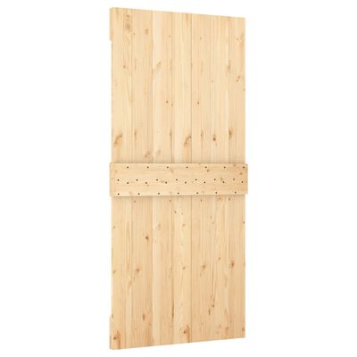 vidaXL Sliding Door with Hardware Set 100x210 cm Solid Wood Pine