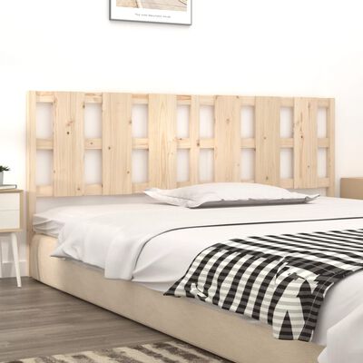 vidaXL Bed Headboard 205.5x4x100 cm Solid Wood Pine