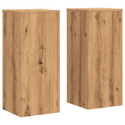 vidaXL Plant Stands 2 pcs Artisan Oak 30x30x70 cm Engineered wood