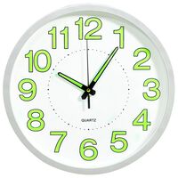 vidaXL Luminous Wall Clock White 30 cm