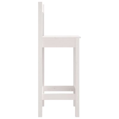 vidaXL Bar Chairs 2 pcs White 40x41.5x112 cm Solid Wood Pine