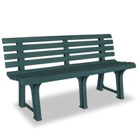 vidaXL Garden Bench 145.5 cm Plastic Green